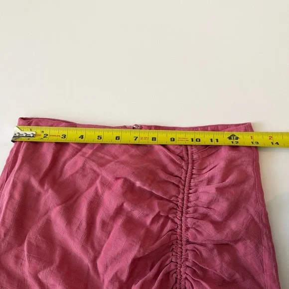 Lulus Deluxe Details Drawstring Ruched Ruffle Mini Skirt Sz S - Picture 5 of 11